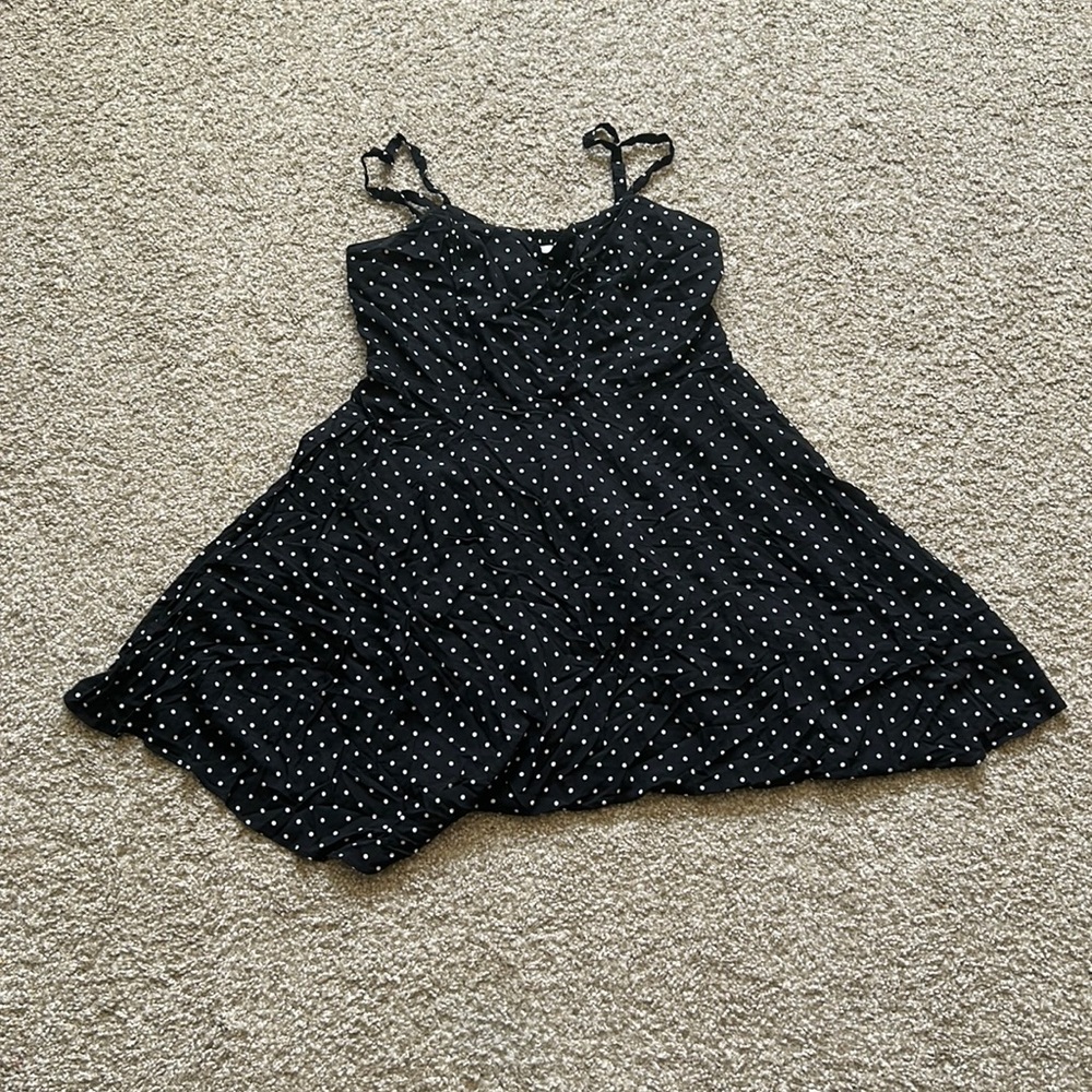 Polka Dot Black Dress